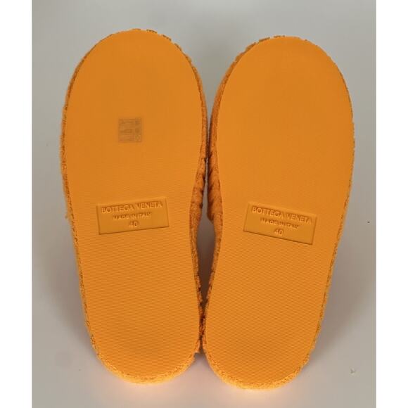Bottega Veneta Intrecciato Resort Sponge Slipper Yellow 7 US 660245 IT NIB $600